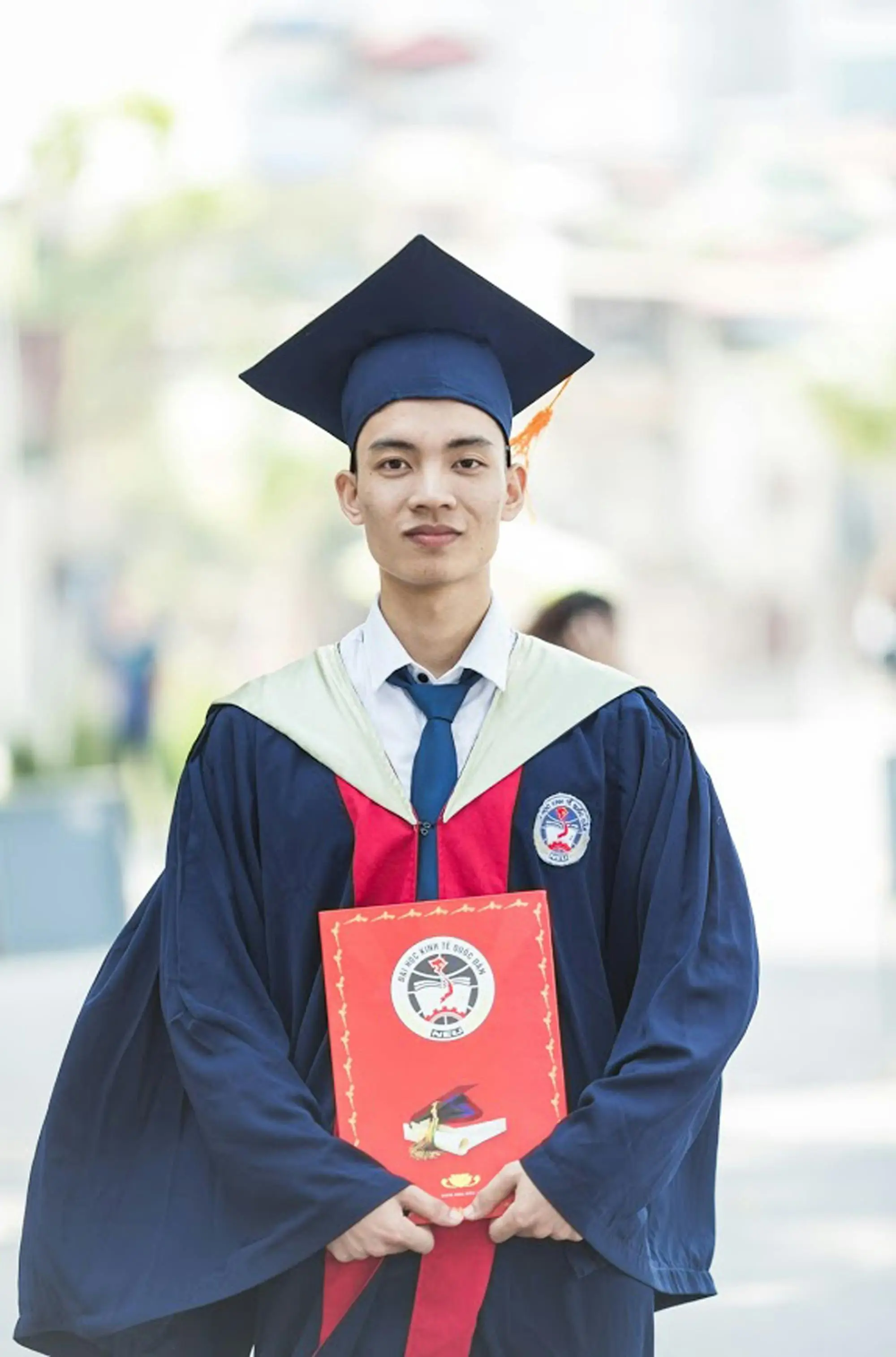 Graduate representing preparation for an academic milestone
